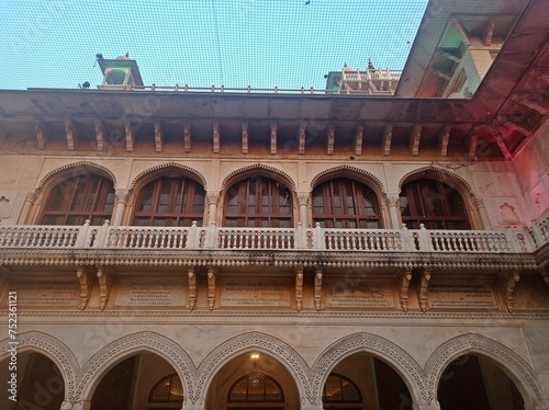 Exterior part of  albert hall museum Jaipur Rajasthan, India photo