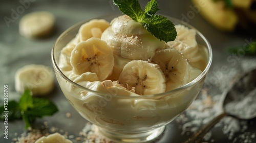 yogurt with bananas