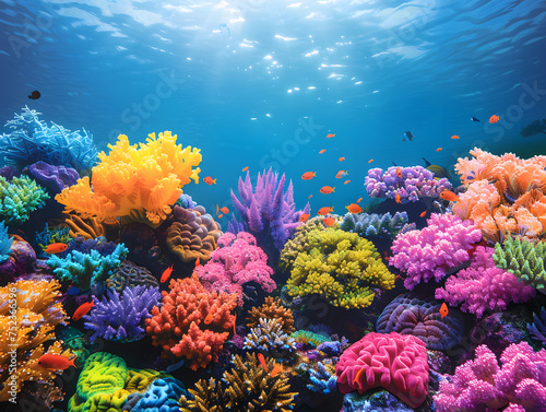 Explore the wonders of underwater ecosystems with colorful coral reef wallpapers © czphoto