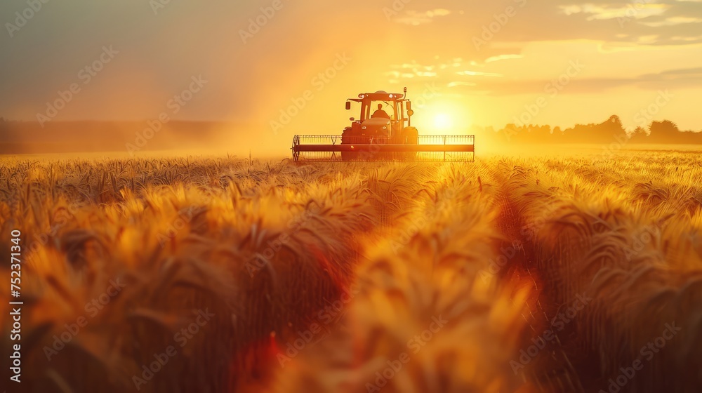 Fototapeta premium Data Driven Harvest Visualizing the Future of Precision Agriculture