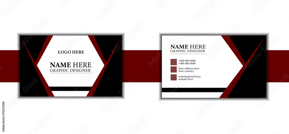 double sided modern business card design