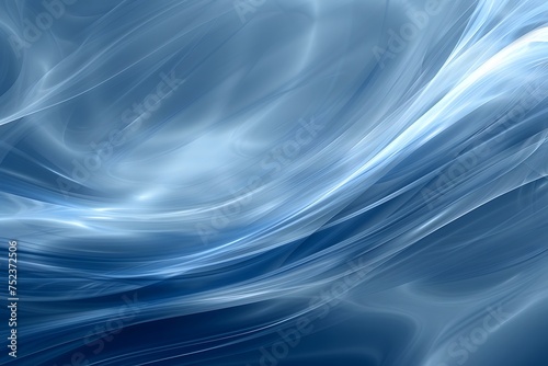 Soft gradients of blue intertwine, creating a visually soothing abstract 