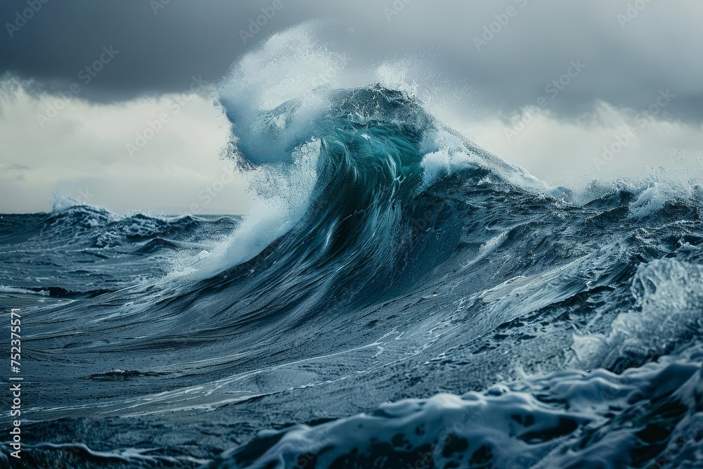 Dynamic ocean waves captured in high-definition Showcasing the powerful and mesmerizing beauty of the sea