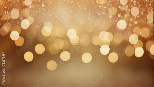 Soft and inviting mustard bokeh on a subtly blurred peach background - an alluring banner. photo
