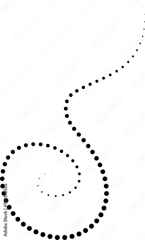 Hand drawn dotted curved line. Elements design Hand drawn dotted curved line. Elements design