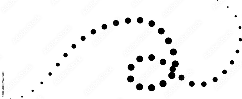 Hand drawn dotted curved line. Elements design Hand drawn dotted curved line. Elements design