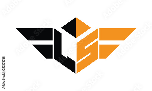 LS initial letter falcon icon gaming logo design vector template. batman logo, sports logo, monogram, polygon, war game, symbol, playing logo, abstract, fighting, typography, icon, minimal, wings logo