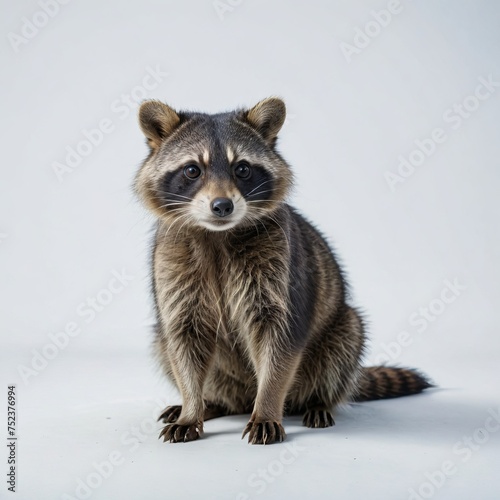 portrait of a raccoon on white © Садыг Сеид-заде