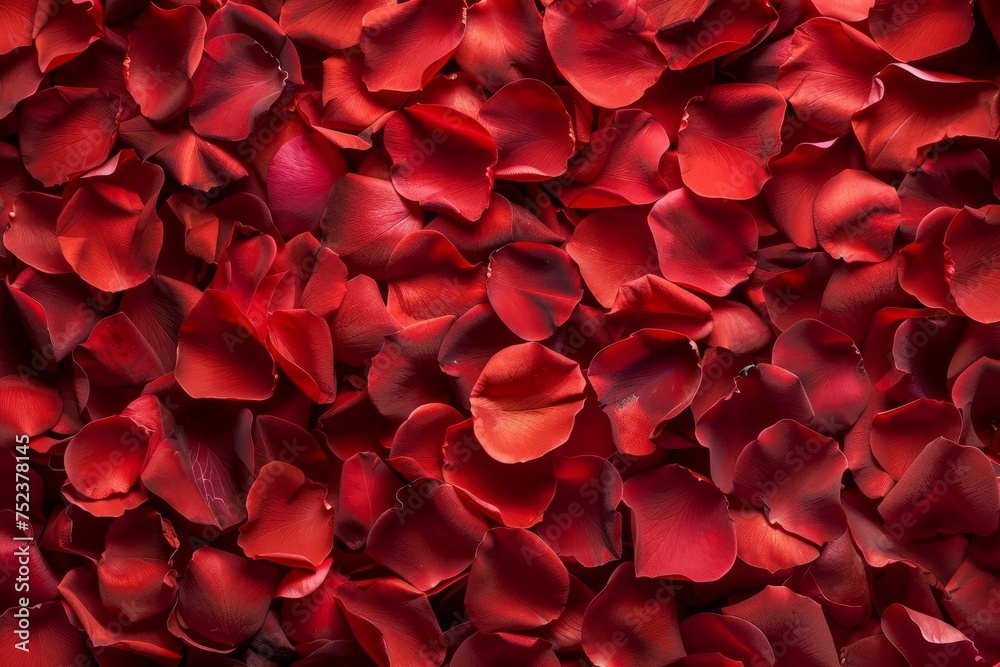 Seamless pattern of vibrant red rose petals Creating a lush and romantic floral wallpaper design Seamless pattern of vibrant red rose petals Creating a lush and romantic floral wallpaper design
