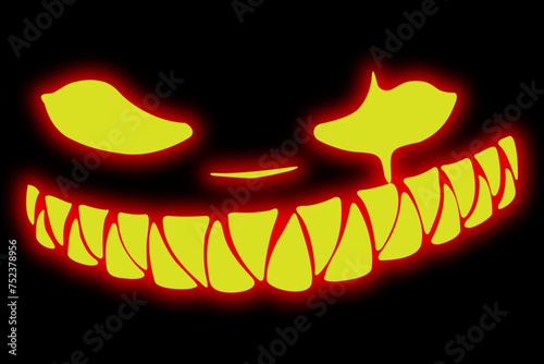  scary smile vector illustration image