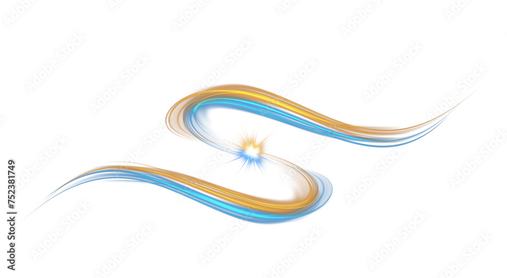 Blue and yellow glowing shiny lines effect. Luminous golden and blue lines of speed. Light glowing effect. Light trail wave, fire path trace line and incandescence curve twirl. PNG. Blue and yellow glowing shiny lines effect. Luminous golden and blue lines of speed. Light glowing effect. Light trail wave, fire path trace line and incandescence curve twirl. PNG.