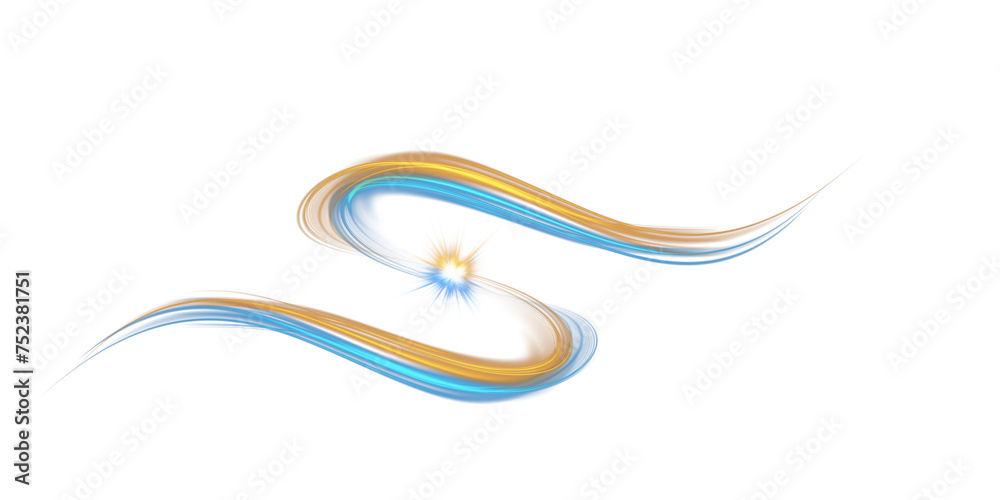 Blue and yellow glowing shiny lines effect. Luminous golden and blue lines of speed. Light glowing effect. Light trail wave, fire path trace line and incandescence curve twirl. PNG. Blue and yellow glowing shiny lines effect. Luminous golden and blue lines of speed. Light glowing effect. Light trail wave, fire path trace line and incandescence curve twirl. PNG.