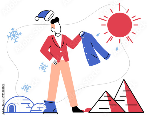 Climate warming vector illustration. The air we breabecomes battleground as pollution and environmental issues intensify Global warming and ecological imbalance weave narrative environmental