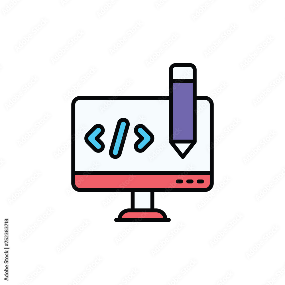 Designer icon design with white background stock illustration Designer icon design with white background stock illustration
