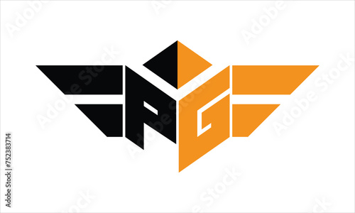PG initial letter falcon icon gaming logo design vector template. batman logo, sports logo, monogram, polygon, war game, symbol, playing logo, abstract, fighting, typography, icon, minimal, wings logo
