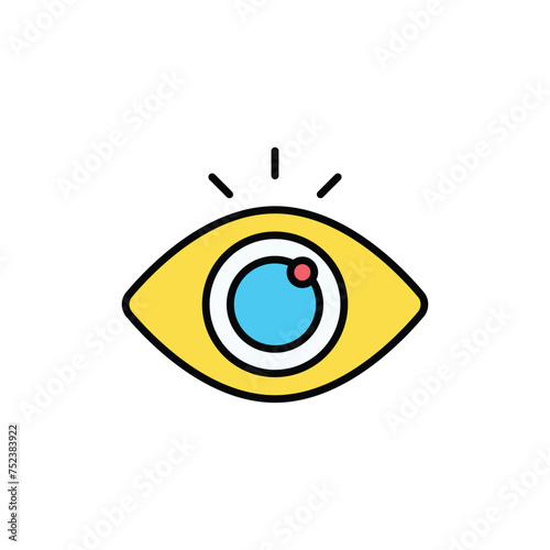 Vision icon design with white background stock illustration
