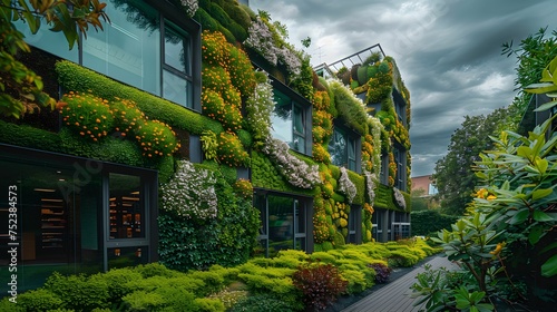 Eco-Friendly Building with Vertical Garden © Nattawat