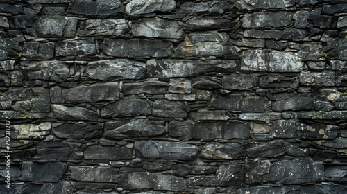 small texture of an stone wall, neutral light, dark gray