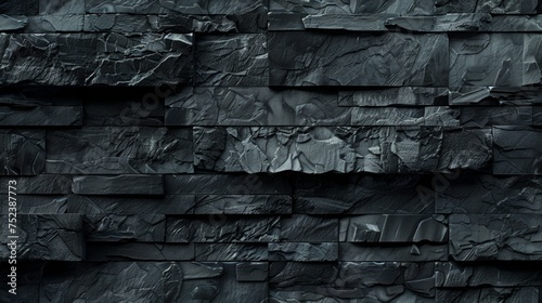 small texture of an stone wall, neutral light, dark gray