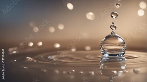 water drop splash _A realistic water drops design, showing the creativity and the beauty of water 