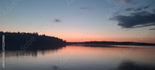 sunset over the lake