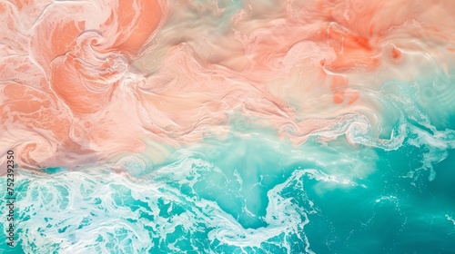 Teal tide and coral blush, tropical island theme, serene oceanfront paradise, warm beachside glow, relaxed coastal charm, exotic seaside escape, vibrant coral reefs, peaceful tropical ambiance