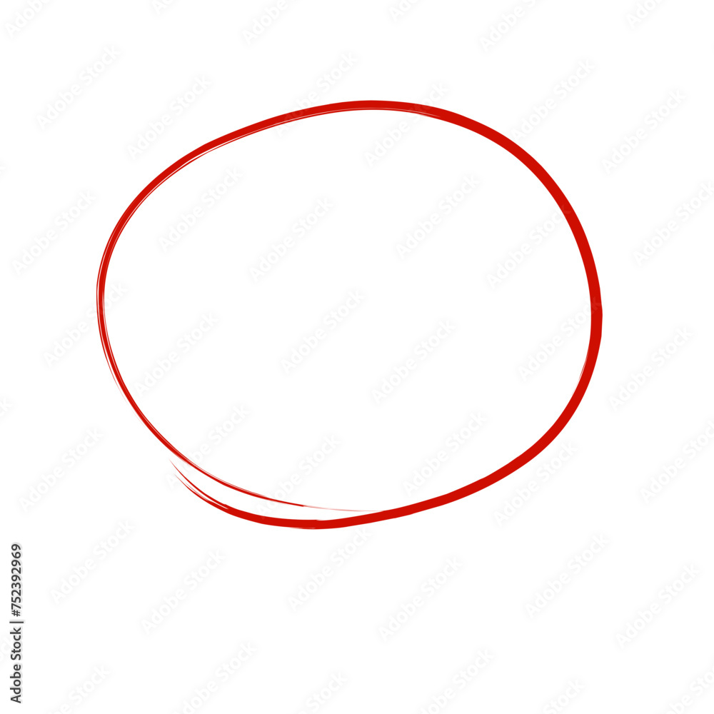 Hand Drawn Red Cirle Hand Drawn Red Cirle