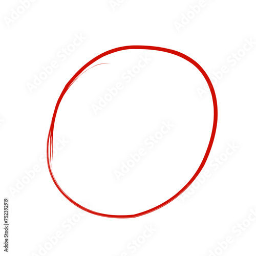 Hand Drawn Red Cirle