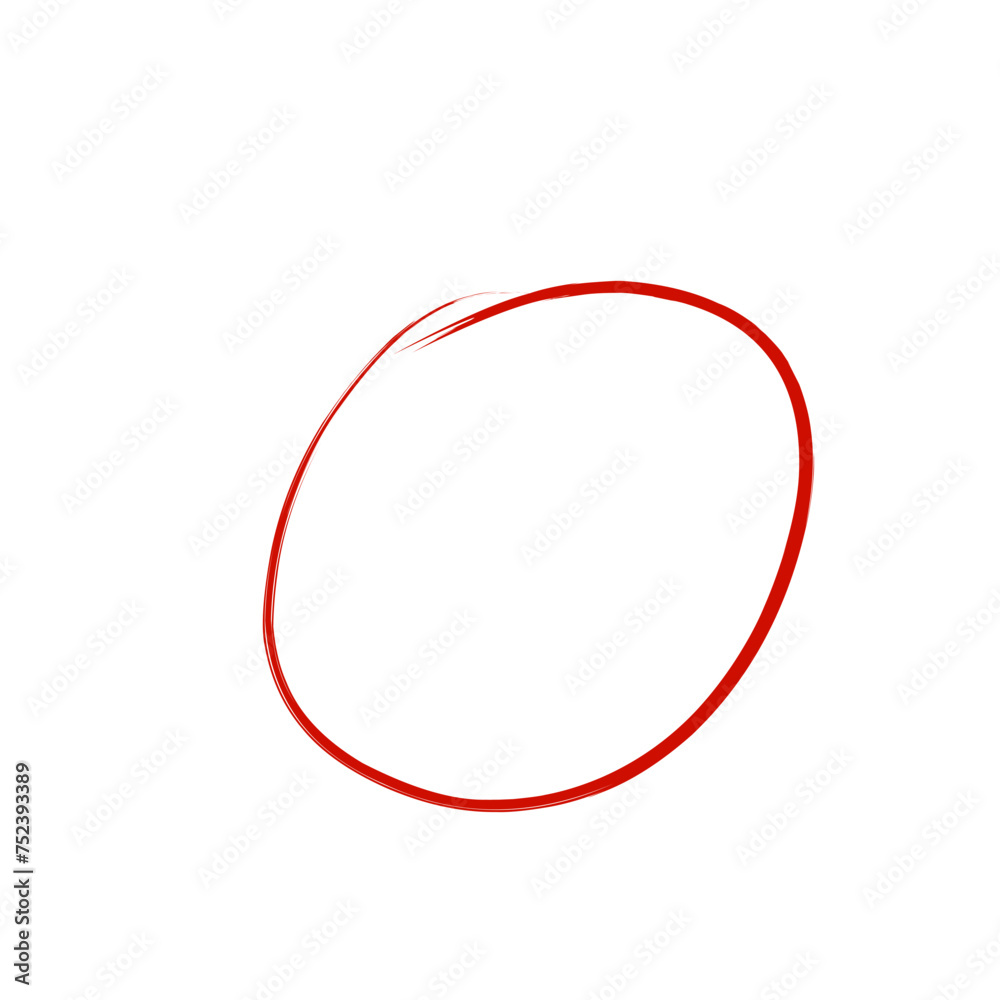 Hand Drawn Red Cirle