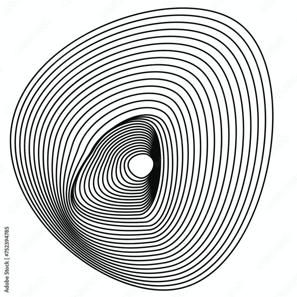 Linear Waves: Black Lines on White Background Linear Waves: Black Lines on White Background