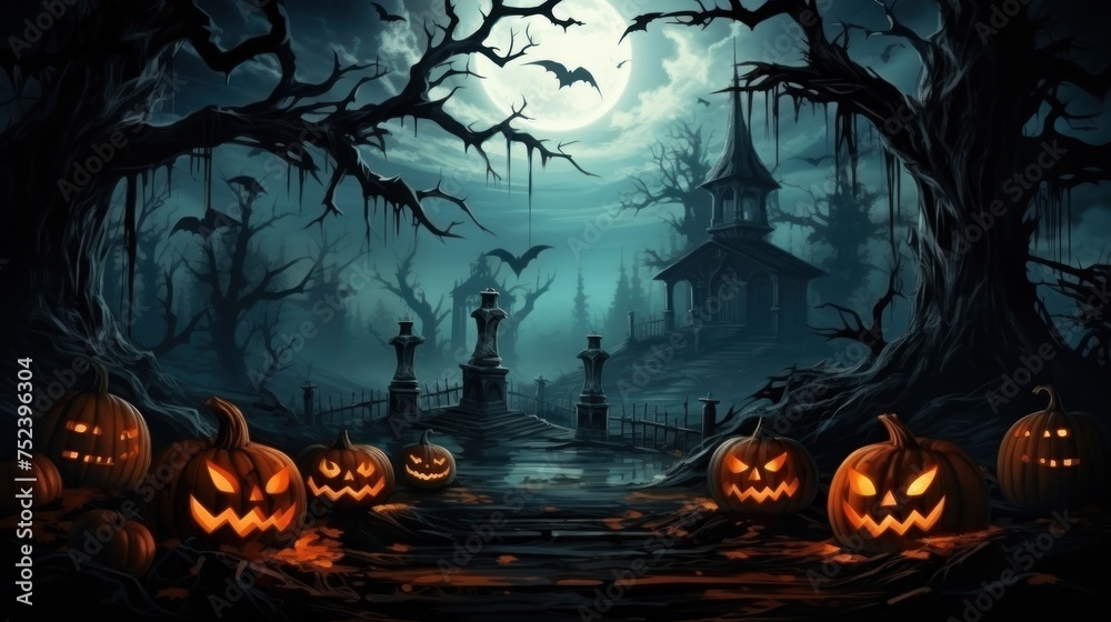 Spooky Halloween Background with Enough Room for Words