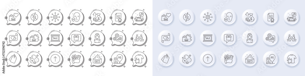 Petrol station, Sale and Love letter line icons. White pin 3d buttons, chat bubbles icons. Pack of Vitamin n, Swipe up, Uv protection icon. Certificate diploma, Cogwheel, Sale tags pictogram. Vector Petrol station, Sale and Love letter line icons. White pin 3d buttons, chat bubbles icons. Pack of Vitamin n, Swipe up, Uv protection icon. Certificate diploma, Cogwheel, Sale tags pictogram. Vector