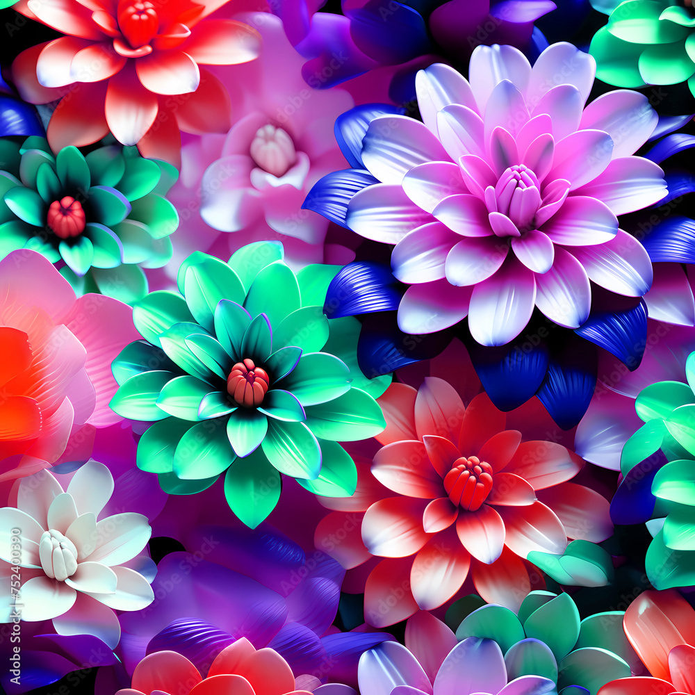 Beautiful abstract style flowers background