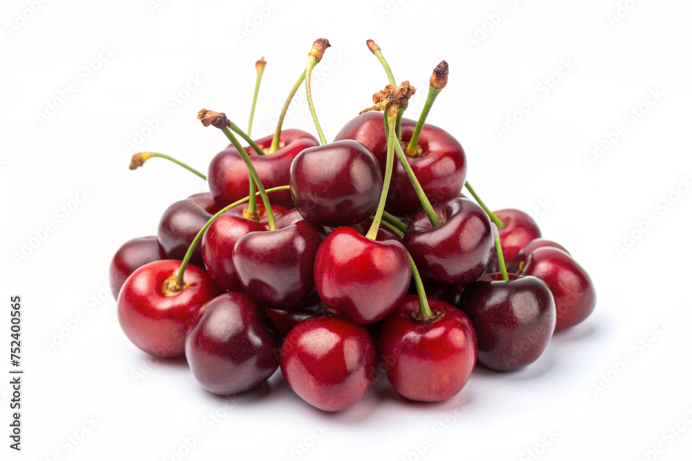 cherries cherries isolated on white cherries cherries isolated on white