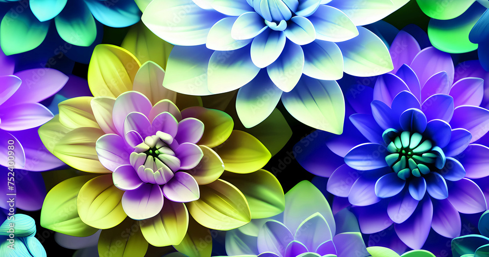 Beautiful abstract style flowers background