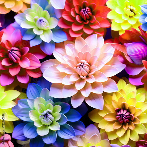 Beautiful abstract style flowers background