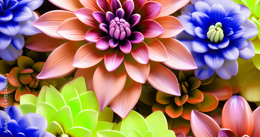 Beautiful abstract style flowers background Beautiful abstract style flowers background