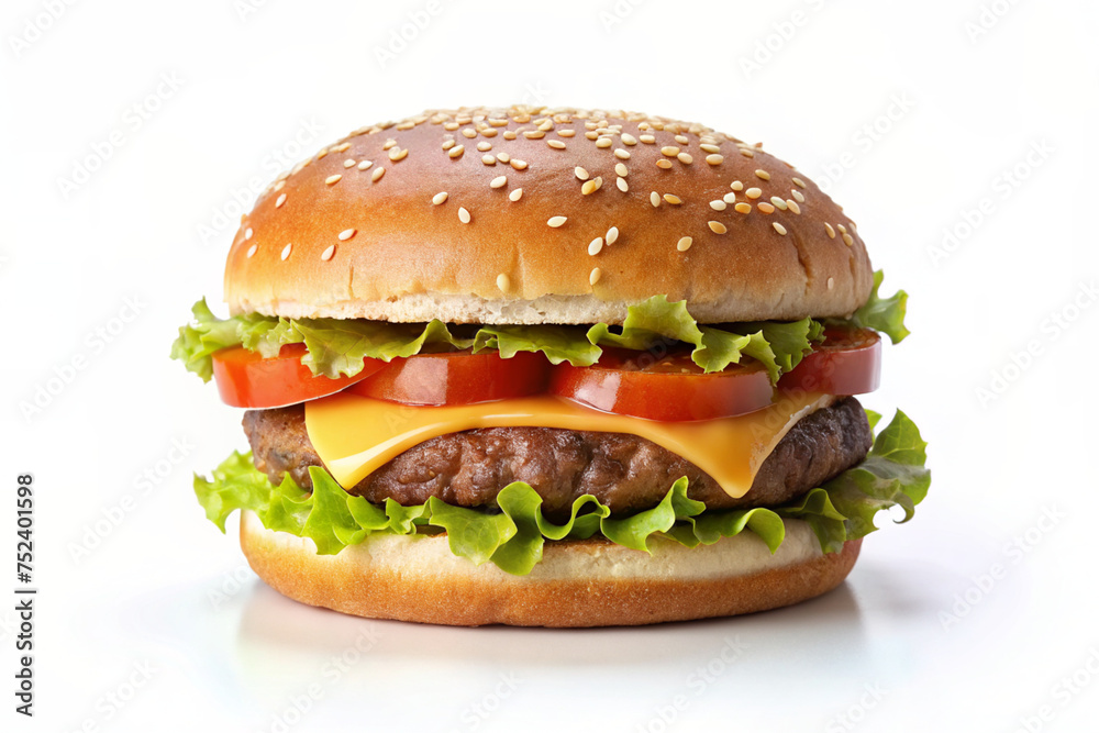 hamburger isolated on white hamburger isolated on white