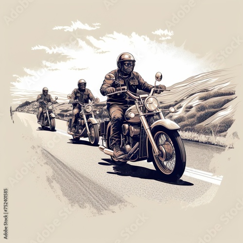 Motorcycle Riders on the Road
