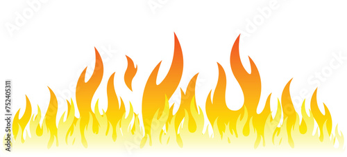  Flame of fire on a transparent background. Fire sparks particles