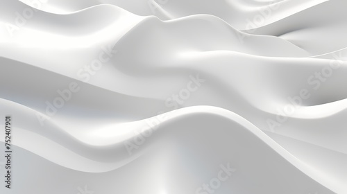 3D rendering of white swirl on white background © Michel 