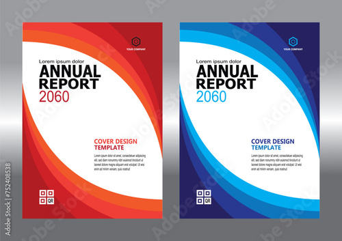  Geometric modern annual report flyer Brochure leaflet, the presentation cover, magazine advertising. cover with an abstract background. vector template layout of A4 format with bleed area