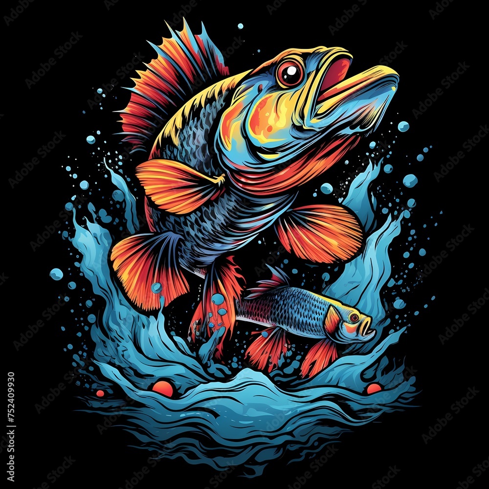 Big bass fish design