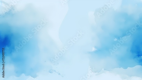 Abstract colorful ultramarine deep and blue watercolors hand paint background. photo
