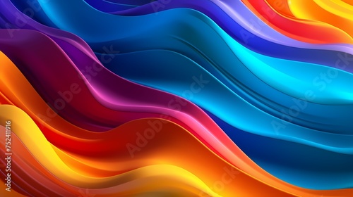 Background multicolored gradient waves design 3d texture