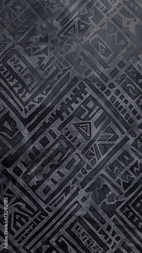 Background Texture Pattern in the Style of Neo-Tribal Graphite - Designs featuring bold, tribal-inspired patterns with a modern, graphite texture created with Generative AI Technology