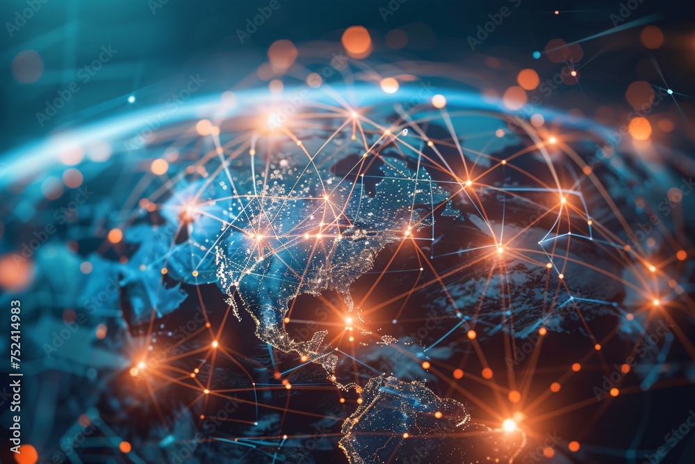Fototapeta premium Ensuring secure and efficient cross border data flows to support international business and innovation