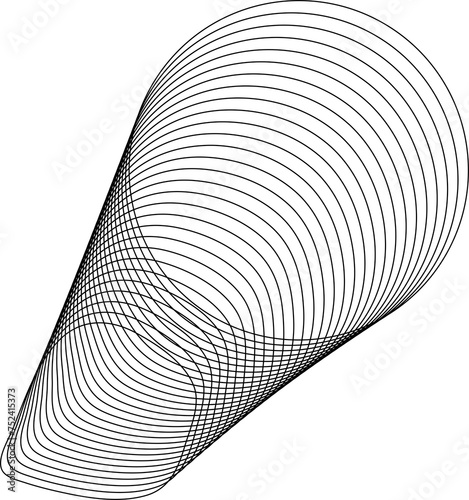 Circle curve shape with wavy dynamic lines