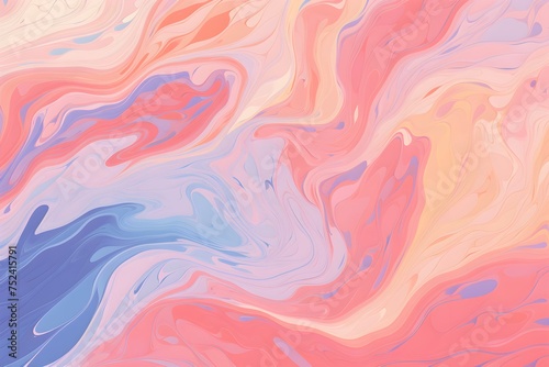 Wavy liquid pastel abstract wallpaper for poster, screen, banner, web decoration