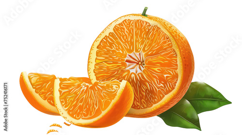 Ripe Juicy Orange PNG with Transparent Background